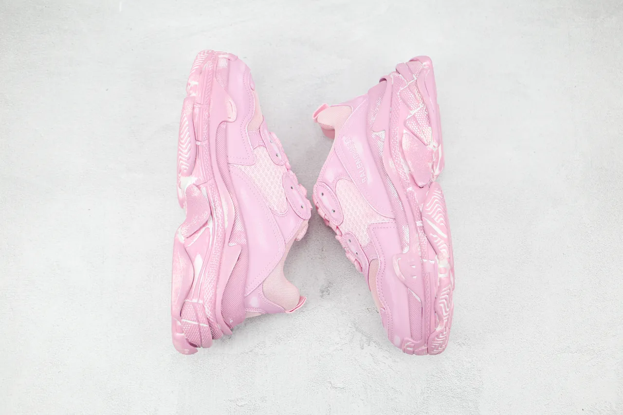 Balenciaga Triple S Pink Chunky Sneakers 9