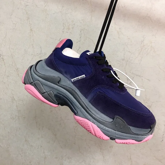 Balenciaga Triple S chaussures chunky violet gris rose 5