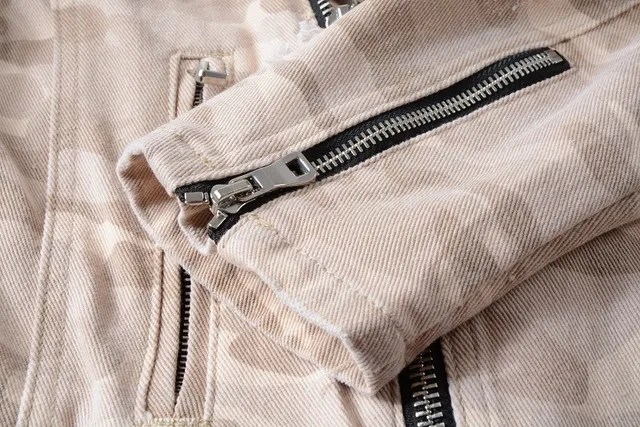 Balmain Camouflage Distressed Asymmetrical Zip Jacket 5