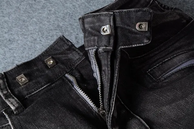 Balmain Distressed Slim-Tapered Charcoal Jeans 3