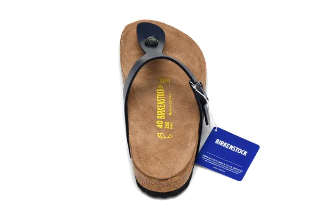 Birkenstock Arizona sandálias casuais de couro azul marinho 5