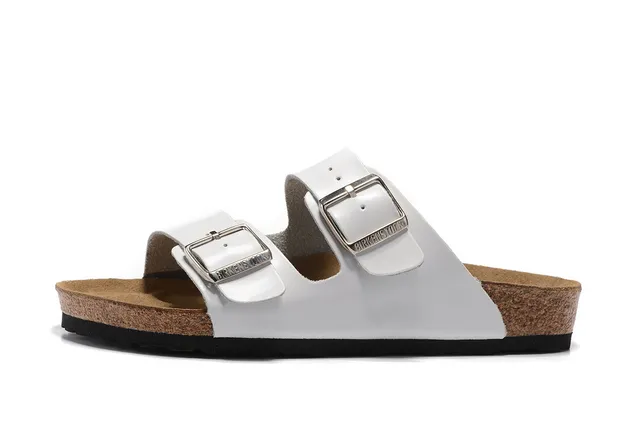 Birkenstock Arizona sandales casual blanches à double bride 2