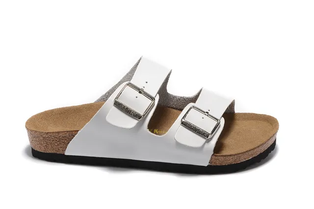 Birkenstock Arizona sandales casual blanches à double bride 4