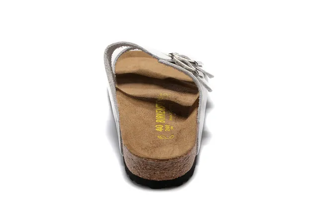 Birkenstock Arizona sandales casual blanches à double bride 5