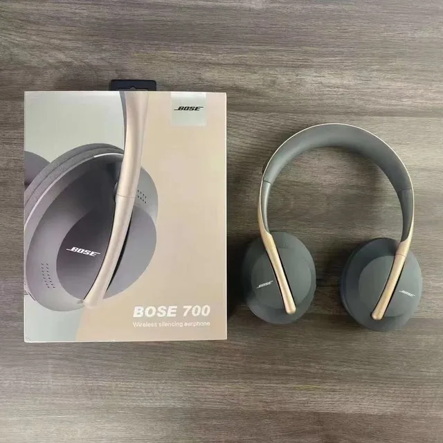 Bose Gray Gold Slim Oval Earcups Curved Metal-Accented Yoke Over-ear Headphones 4