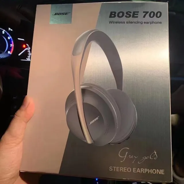 Bose Gray Gold Slim Oval Earcups Curved Metal-Accented Yoke Over-ear Headphones 16