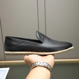Bottega Veneta Andiamo बुना हुआ चमड़ा काला लोफर