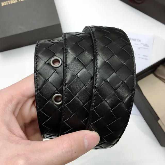 Bottega Veneta Intrecciato Woven Leather Belt 2