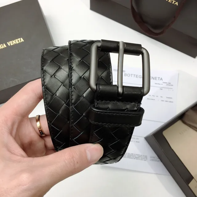 Bottega Veneta Intrecciato Woven Leather Belt 3
