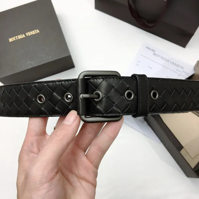Bottega Veneta Intrecciato Woven Leather Belt 4