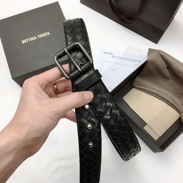 Bottega Veneta Intrecciato Woven Leather Belt 6