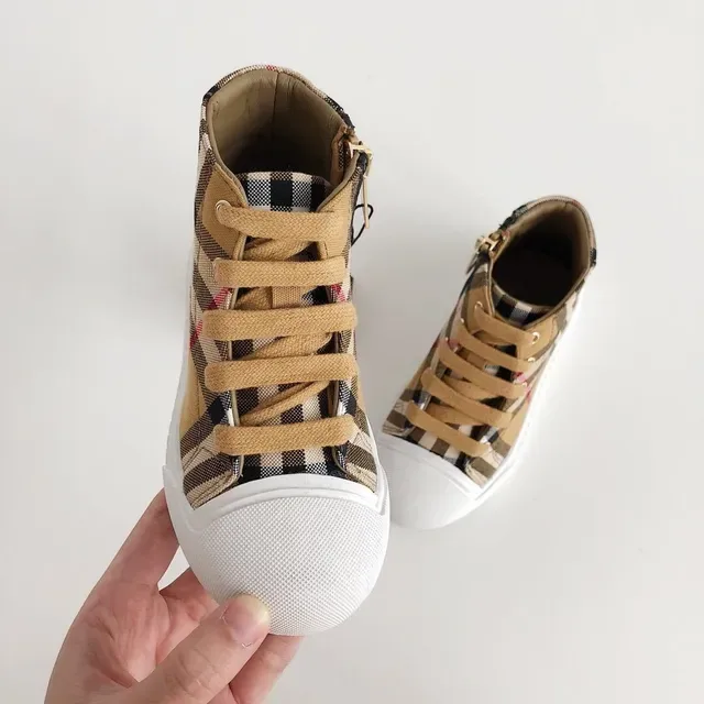 Burberry Beige Multicolor Baskets Lifestyle Semelle Plateforme Talon Haut 7