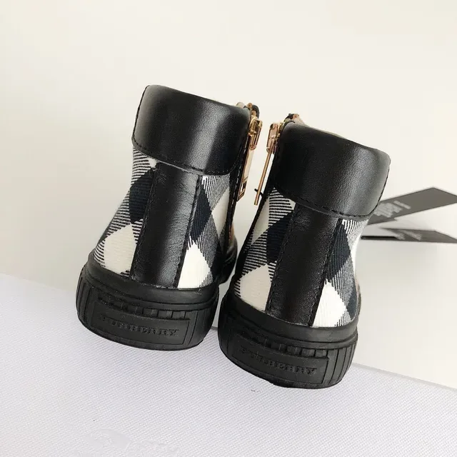 Burberry Beige Multicolor Baskets Lifestyle Semelle Plateforme Talon Haut 14