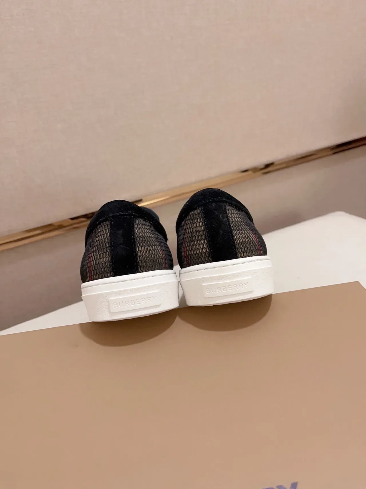 Burberry Check Mesh Slip-On Lifestyle Sneakers 8