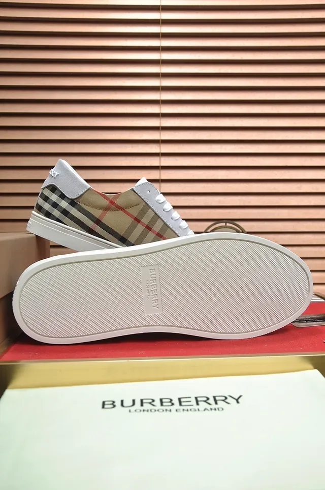 Burberry Check-Panel Low-Top Lifestyle Sneakers 2
