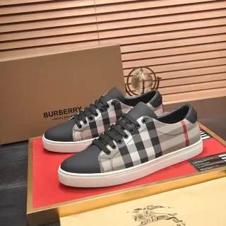 Burberry Check-Print Black and Beige Lifestyle Sneakers