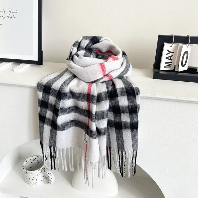 Burberry Classic Check Cashmere Scarf 7