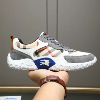 Burberry Knight Check-Paneled Sculpted Sole Chunky Sneakers