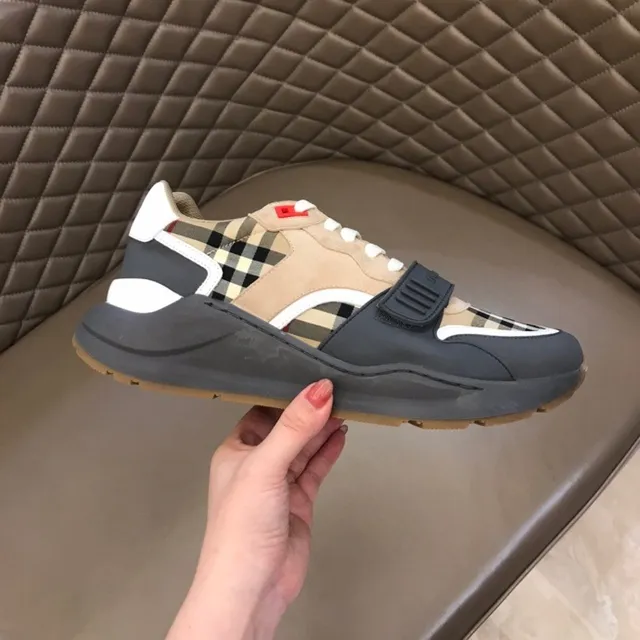 Burberry Knight Check Pattern Chunky Sneakers 4