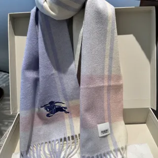 Burberry Knight Plaid Cashmere Scarf
