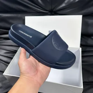 Burberry Slide Navy Blue Molded Rubber Slippers