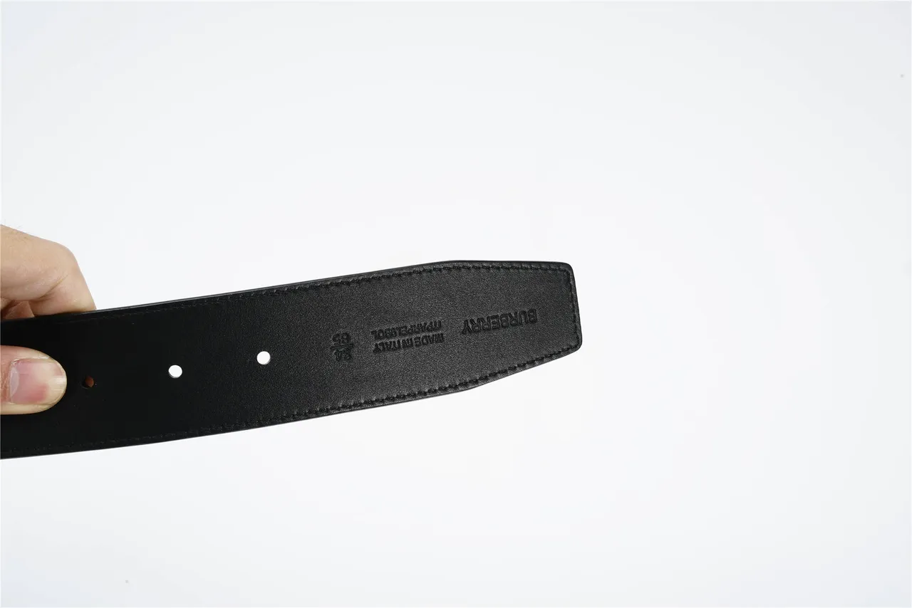 Burberry TB Belt Black and Tan Leather Belt 8