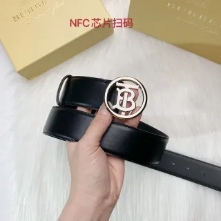 Burberry TB Belt কালো চামড়ার বেল্ট