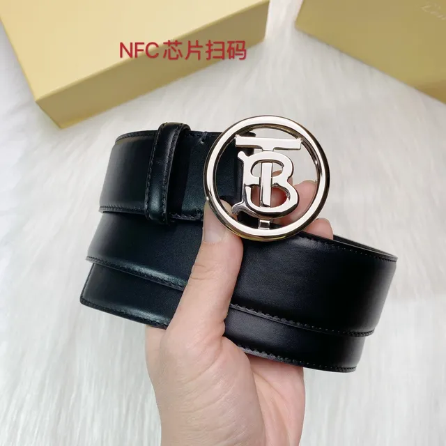 Burberry TB Belt Black Leather Belt 4