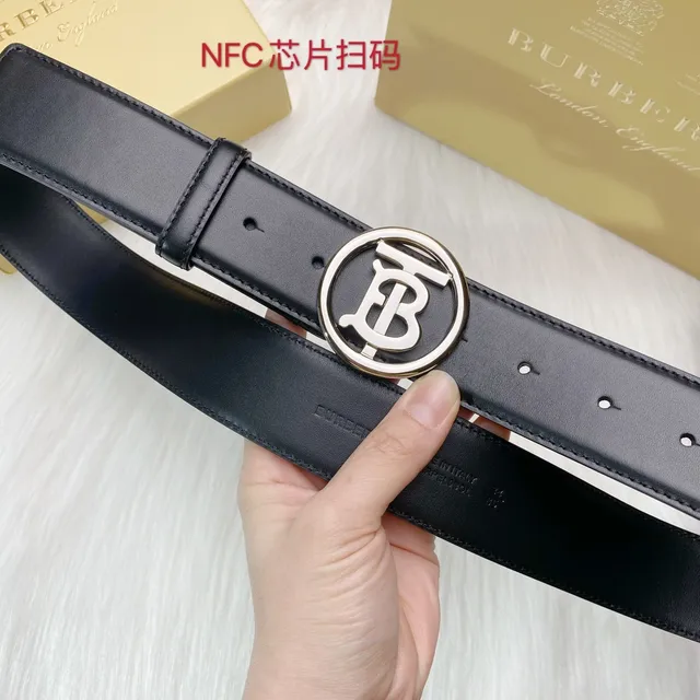 Burberry TB Belt Black Leather Belt 5