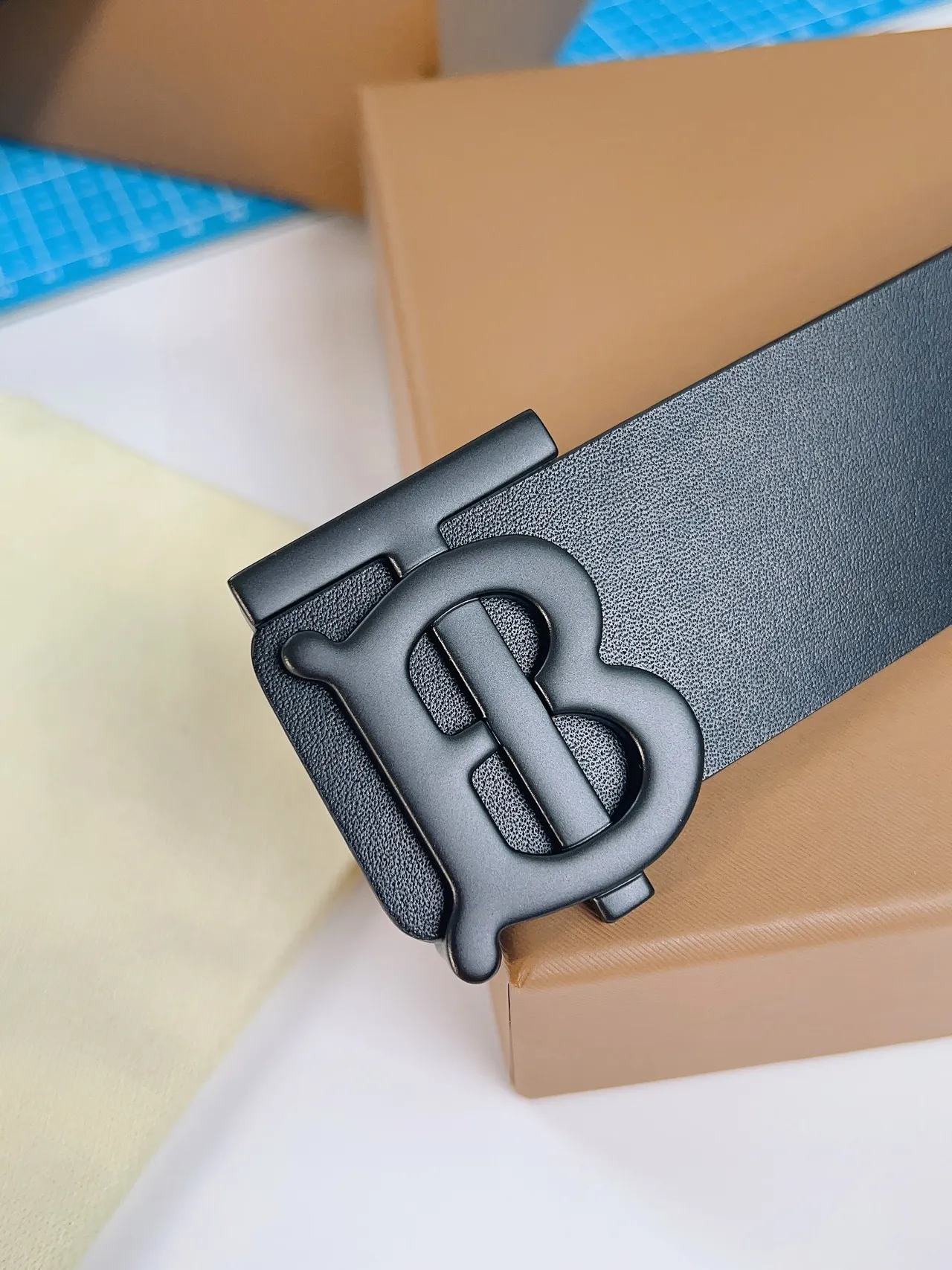 Burberry Thomas Burberry Monogram Belt Black Leather Belt 5
