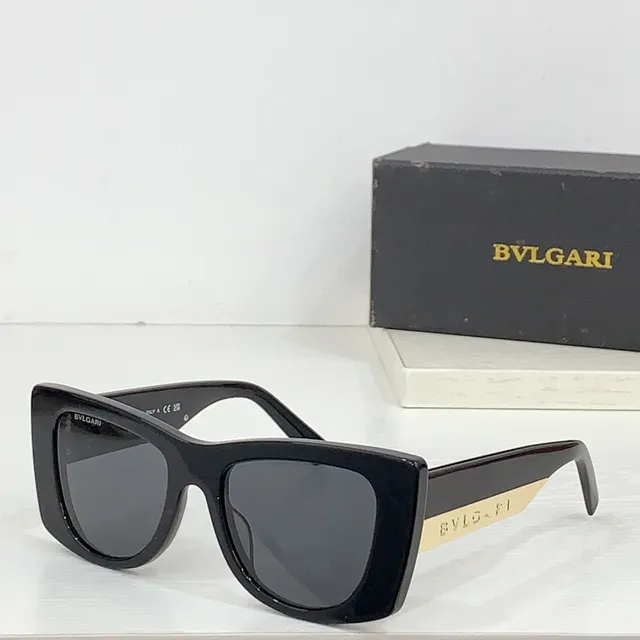 Bvlgari Amber-Brown Rectangular Cat-Eye Sunglasses 6