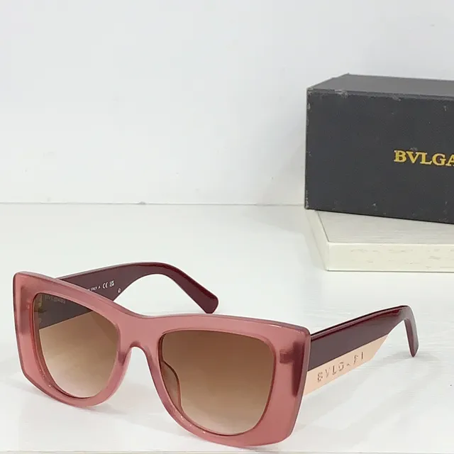 Bvlgari Amber-Brown Rectangular Cat-Eye Sunglasses 8