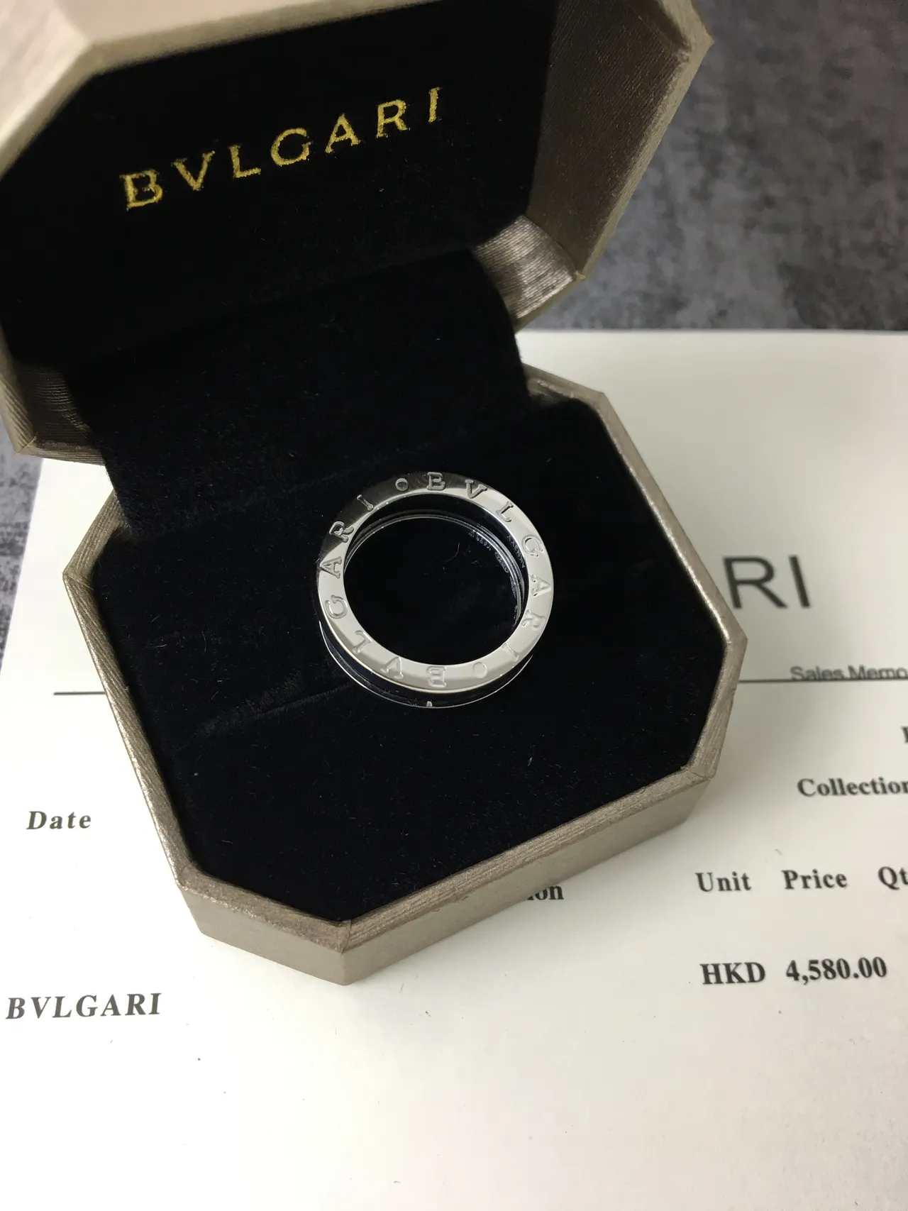 Bvlgari B.zero1 Engraved Lettering Silver Ring 5