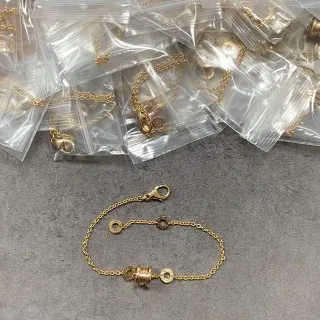 Bvlgari B.zero1 Gold Chain Cylindrical Centerpiece Bracelet