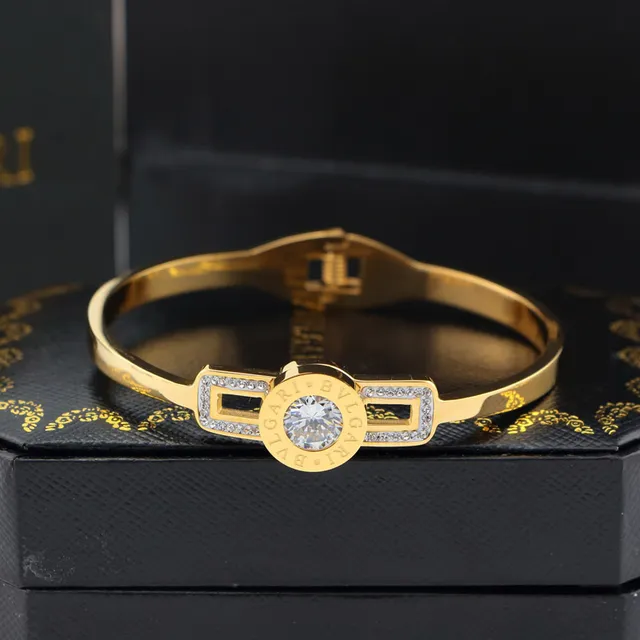 Bvlgari B.zero1 Bracelet en métal or et argent avec accents de cristal Pavé 3