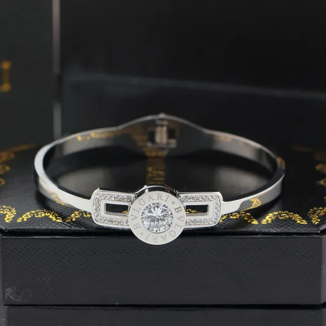 Bvlgari B.zero1 Bracelet en métal or et argent avec accents de cristal Pavé 4