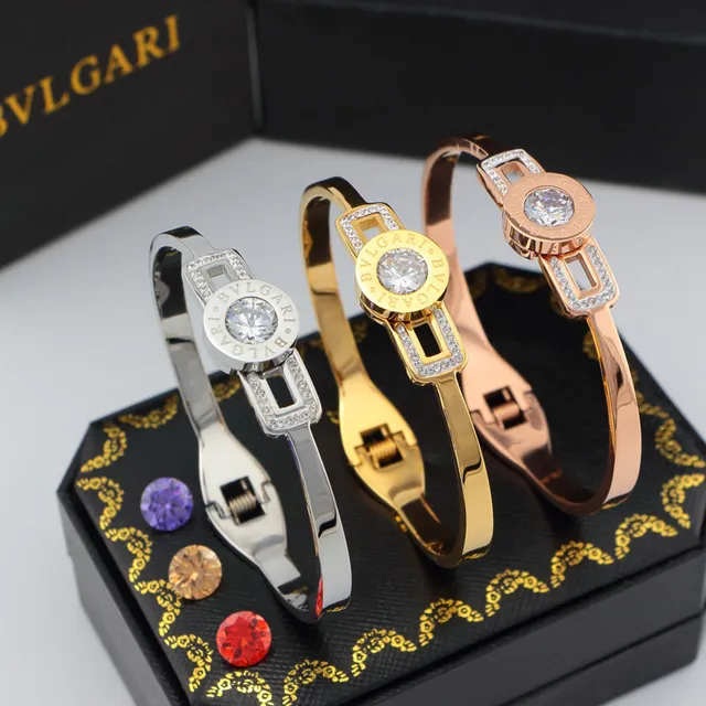 Bvlgari B.zero1 Bracelet en métal or et argent avec accents de cristal Pavé 5