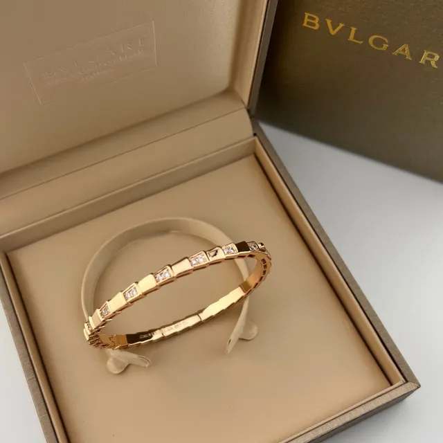 Bvlgari B.zero1 Or Argent Bracelet maillons en blocs segmentés pavé avec pierres 4