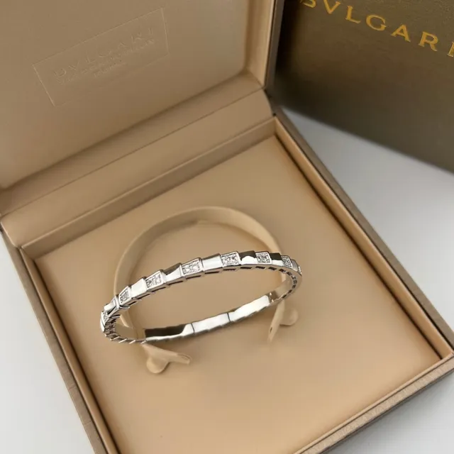 Bvlgari B.zero1 Or Argent Bracelet maillons en blocs segmentés pavé avec pierres 5