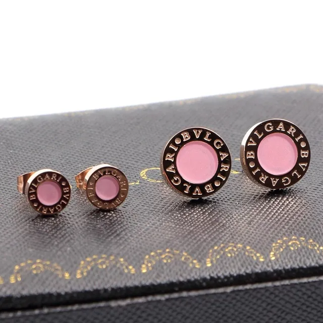 Bvlgari B.zero1 Or Rose Disque Circulaire Gravé Bande Boucles d'Oreilles 3
