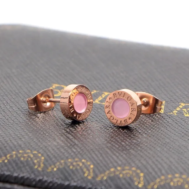 Bvlgari B.zero1 Or Rose Disque Circulaire Gravé Bande Boucles d'Oreilles 4