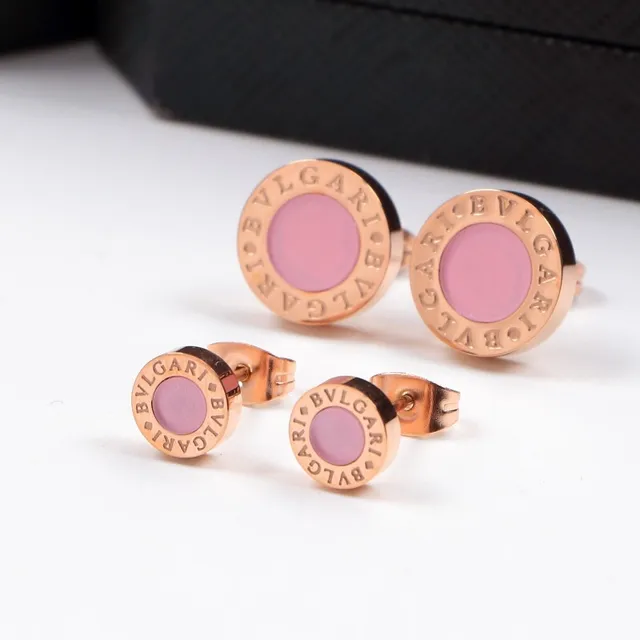 Bvlgari B.zero1 Or Rose Disque Circulaire Gravé Bande Boucles d'Oreilles 7