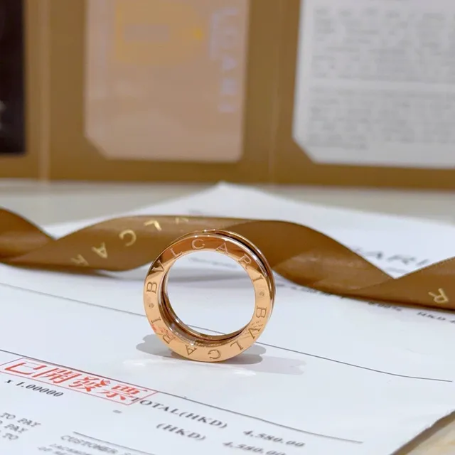 Bvlgari B.zero1 Rotating Dual-Band Rose Gold Ring 3