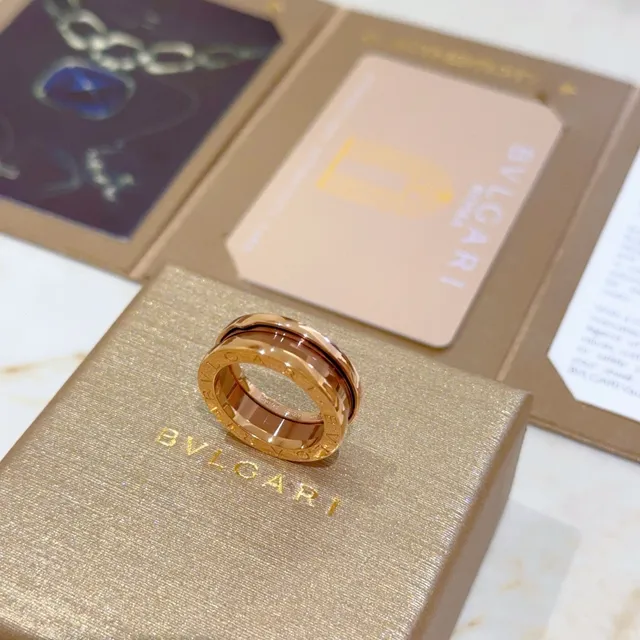 Bvlgari B.zero1 Rotating Dual-Band Rose Gold Ring 7