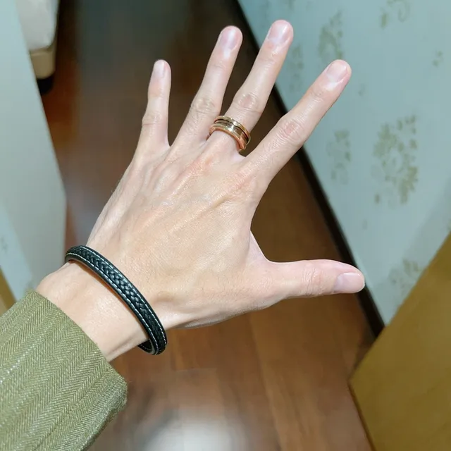 Bvlgari B.zero1 Rotating Dual-Band Rose Gold Ring 8