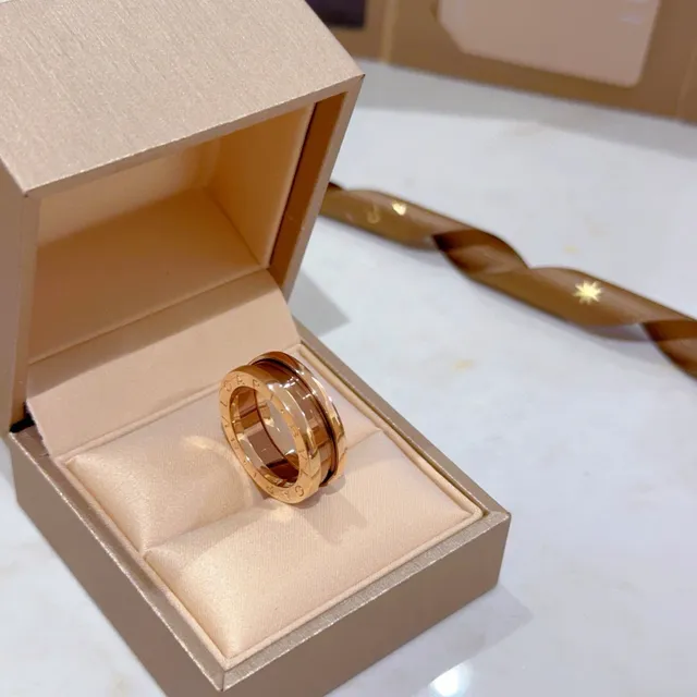 Bvlgari B.zero1 Rotating Dual-Band Rose Gold Ring 9