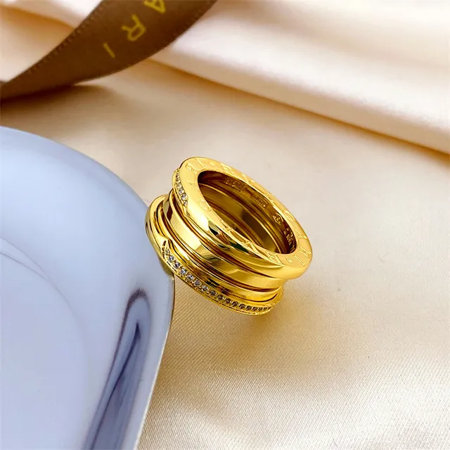 Bvlgari B.zero1 خاتم الماس متعدد الطبقات المرصع 3
