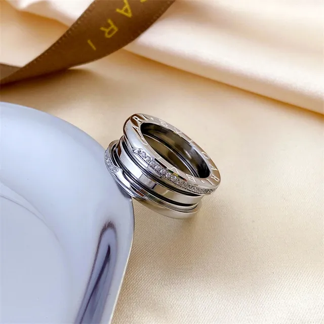 Bvlgari B.zero1 خاتم الماس متعدد الطبقات المرصع 4