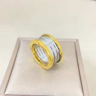 Bvlgari B.zero1 双色金和白金属旋转戒指