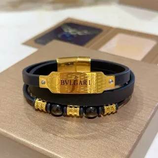 Bvlgari काला सोना ड्यूल लेयर प्लैक हाथपिंड